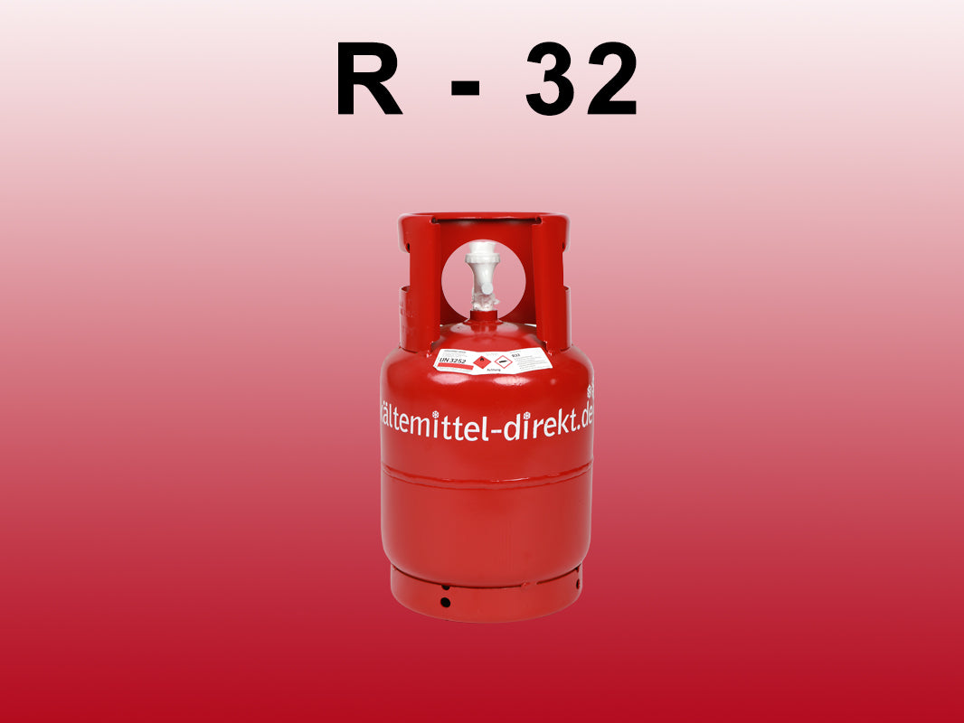 R-32 Kältemittel 9 kg Eigentumsflasche Mehrweg mit Steigrohr – HVAC Klima ohne Miete